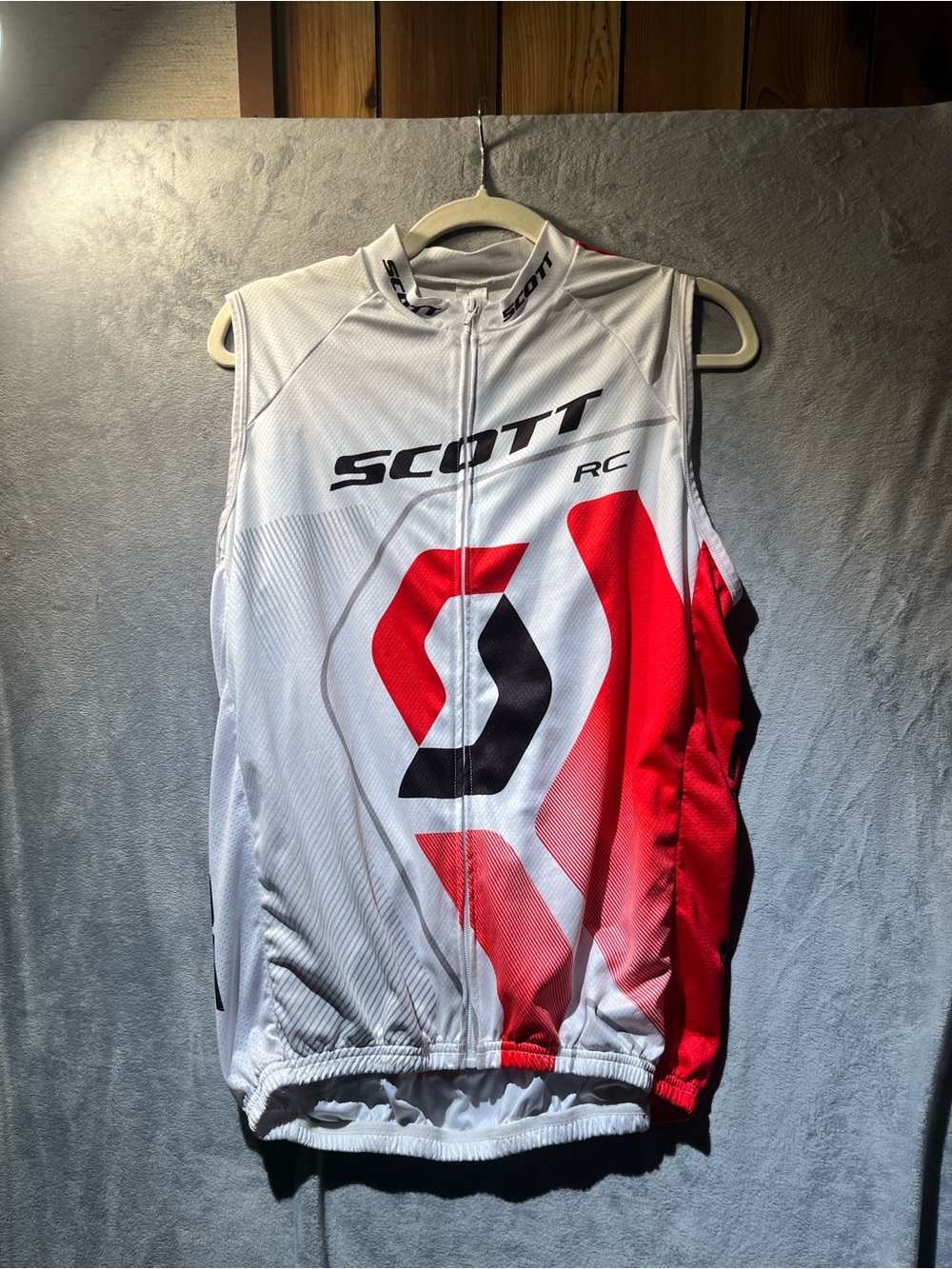 SCOTT White, Red & Black RC Cycling Vest Sz XL “See Description” Athlete Road